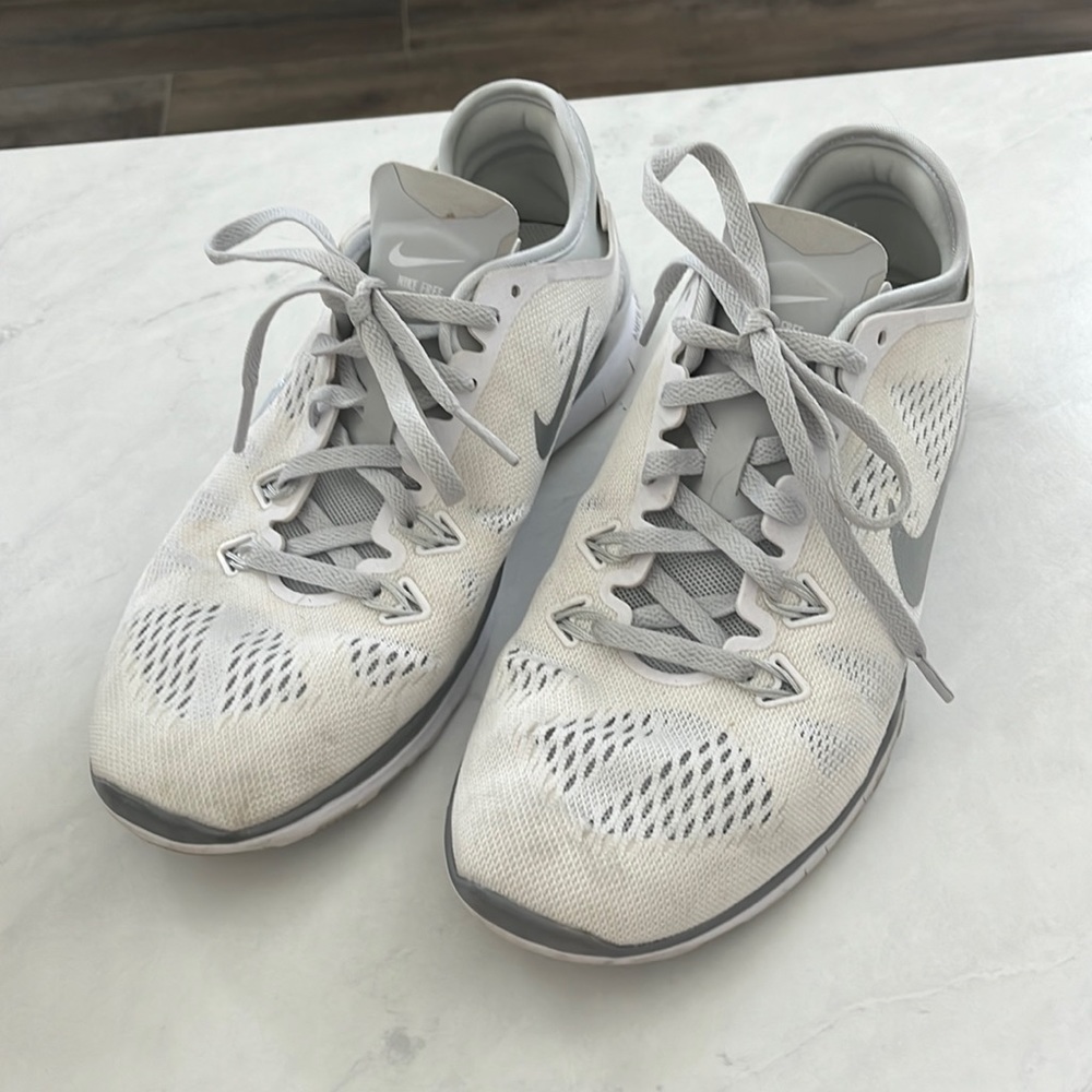 White and Grey Nike Free TR Fit 5 Size 6.5